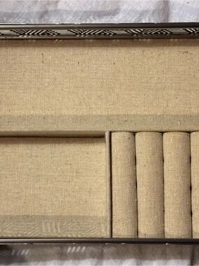 Umbra Beige Fabric Jewelry Organizer Tray with Ring Rolls